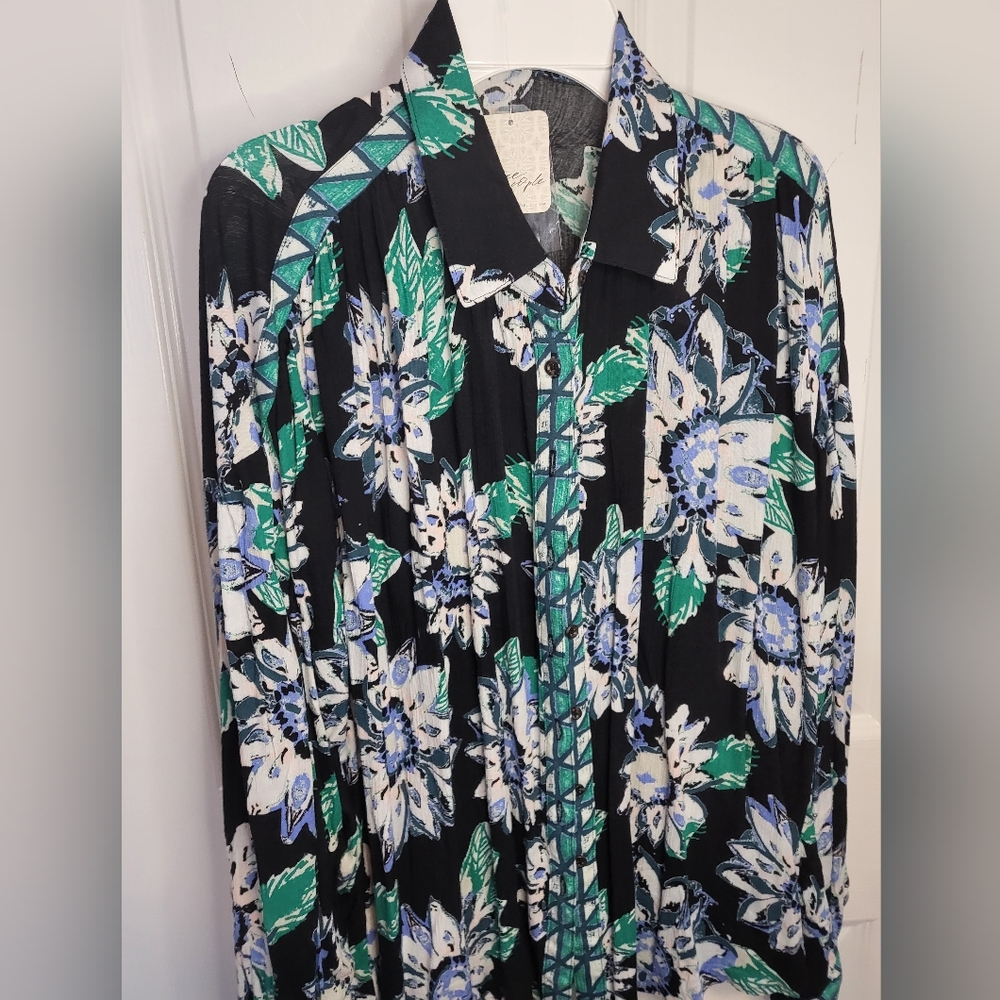 Free People printed blouse